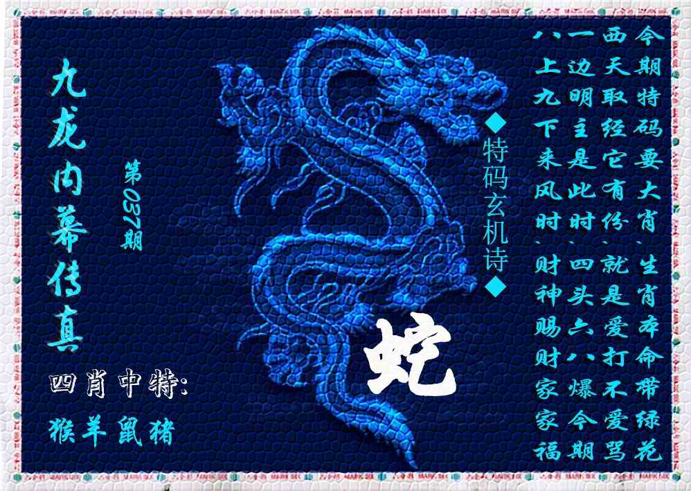 037期九龙内幕传真(新上市)[图]